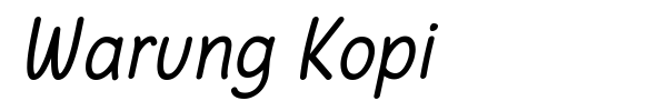 Warung Kopi font preview